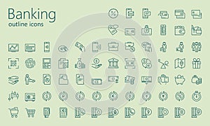 Banking outline iconset