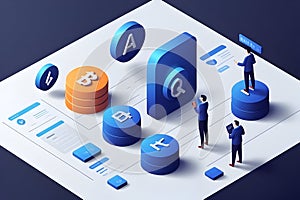 banking platform system abstract concept vector illustration set