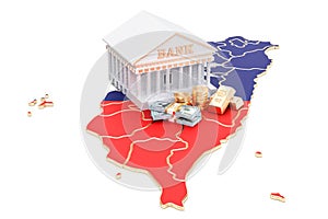 Banking system in Taiwan concept. 3D rendering