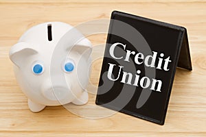 Banking using a credit union photo