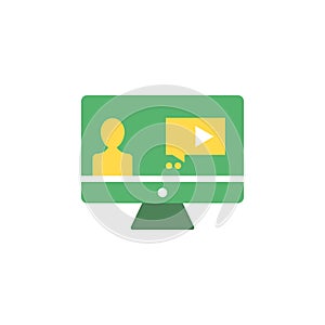 Banking, video call icon. Element of Web Money and Banking icon for mobile concept and web apps. Detailed Banking, video call icon