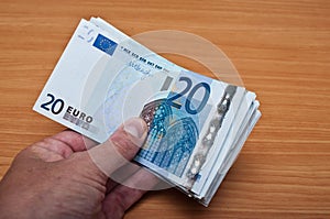 Banknot of twenty euros