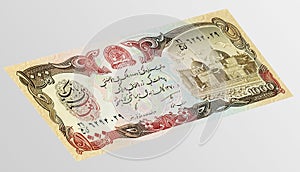 Banknote of Asian currency 1000 Afghani photo