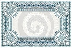 Banknote Certificate with Geometric Security Style Layout