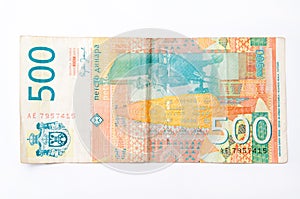 Banknote of five hundred Serbian dinars