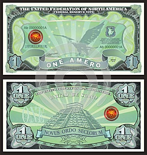 Banknote one Amero