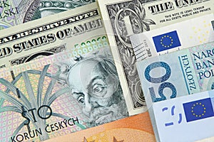 Banknotes of different countries