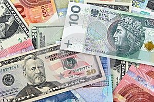 Banknotes of different countries