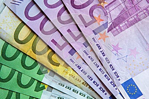 Banknotes of the european union photo