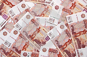 Banknotes five thousand rubles.