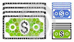 Banknotes Mosaic Icon of Circle Dots