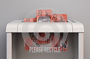 Banknotes In Shredder