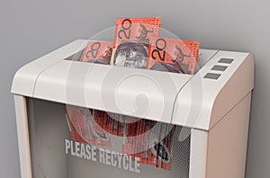 Banknotes In Shredder
