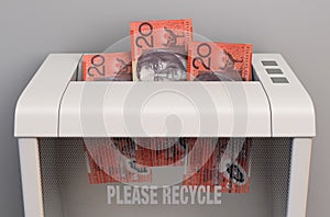 Banknotes In Shredder