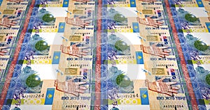 Banknotes of two hundred kazakhstani tenges of Kazakhstan, cash money, loop