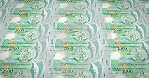 Banknotes of two thousand vanuatuan vatu of Vanuatu, cash money, loop