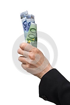 Banknotes in the woman hand