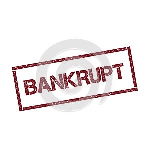Bankrupt rectangular stamp.