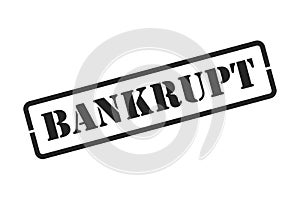 Bankrupt Stamp Vector