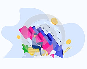 bankruptcy concept in flat vector design business