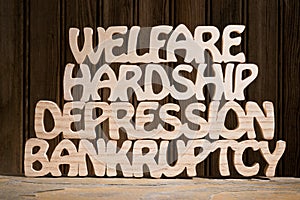 Bankruptcy Depression Hardship Welfare photo