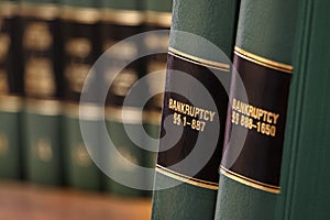 Bankruptcy Law Books on Shelf for Legal Reference