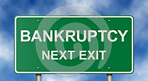 Bankruptcy Next Exit Sign