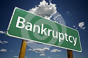 Bankruptcy Road Sign photo