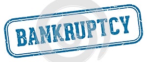 bankruptcy stamp. bankruptcy rectangular stamp on white background