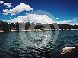 Banks of lake, Colorado Springs, Colorado