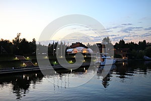 Banks of Oka River at night