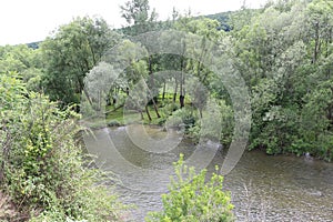 Bancos de común un rio 