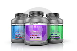 Banks sports nutrition on a white background. photo