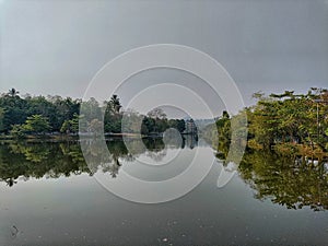 Bankâ€™s of river Periyar at bhoothathankettu, kerala.