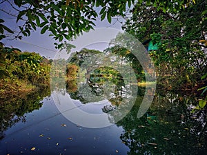 Bankâ€™s of river Periyar at bhoothathankettu, kerala.