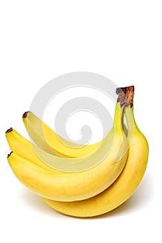 Bannana yellow on white background