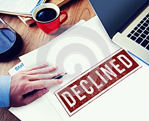 Banned Denied Declined Negative Stamp Concept