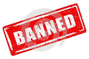 Banned rubber stamp