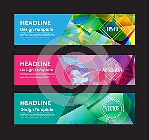 Banner abstract colorful polygon background design vector templa