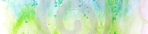 banner of abstract painted colorful watercolor background