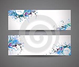 Banner of abstract spray paint.