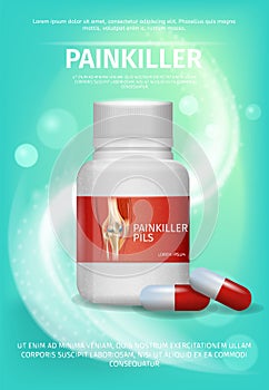 Banner Advertisement Packaging Painkiller Pils