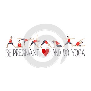 Banner for advertising pregnant yoga.