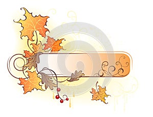 Banner with the autumn leaves