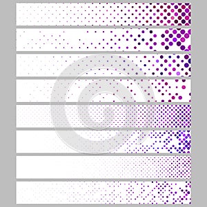 Banner background set - vector rectangular dot pattern template