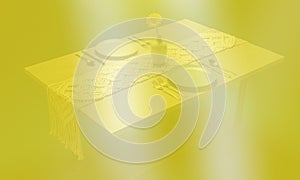 The banner background features a dynamic and visually appealing design that enhances the overall message of the banner.