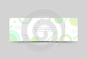 banner background, geomtric abstract , circle, green and yellow transparent, memphis , eps 10