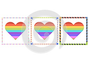 banner and background with heart in PRIDE MONTH