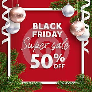 Banner black friday sale. Vector flyer template