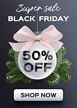 Banner black friday sale. Vector flyer template